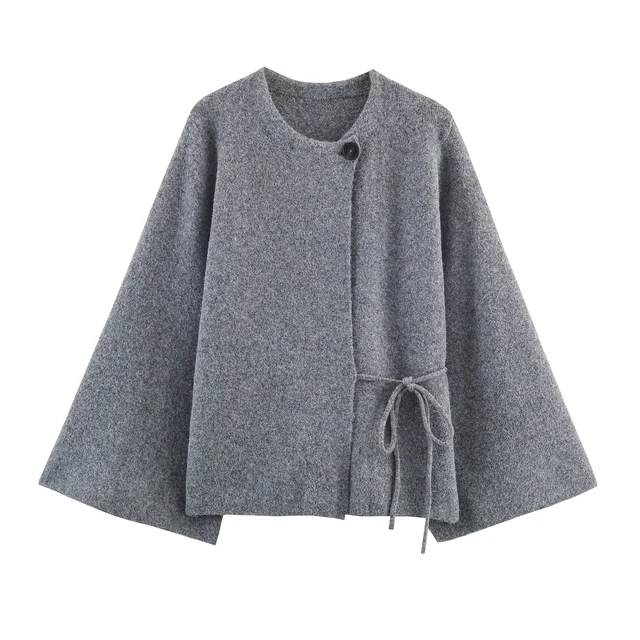 2025 Winter New Product Lazy Style Retro Kimono Style Knitted Open Sleeve Coat cardigan Coat for Women