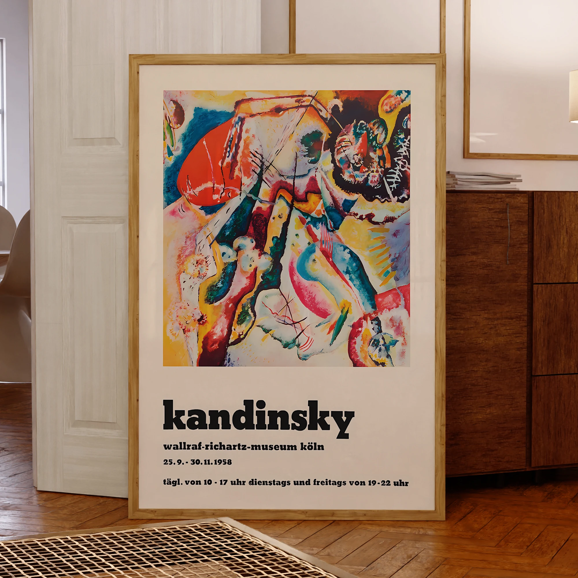 Moderne Kandinsky Abstrakte Retro Wand Kunstdrucke Leinwand Malerei Poster Bild Für Wohnzimmer Wasserdichte Wohnkultur