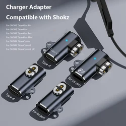 USB C/For iOS To Magnetic Adapter Charger Adapter Charging Cable Adapter for AfterShokz OpenRun Air/Pro/Aeropex AS800 S803