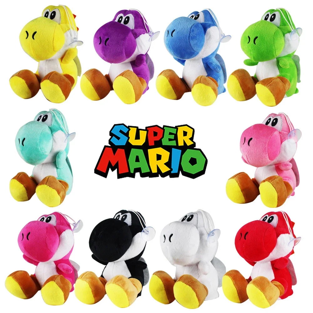 

Super Mario Bros 18cm Stuffed Plush Doll Action Figure Toys 10 Colors Yoshi Cartoon Peluches Dolls Decoration Kids Birthday Gift