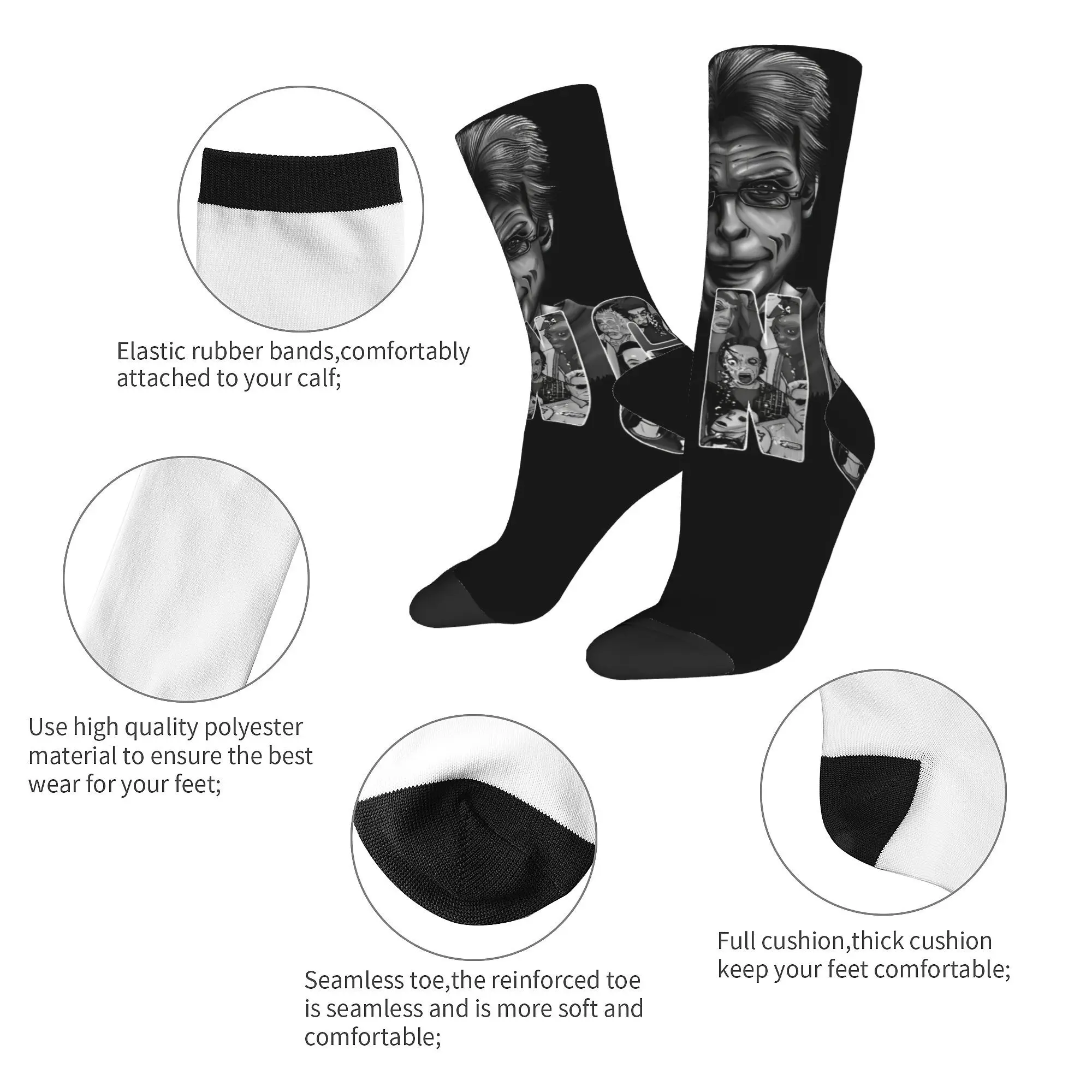 Casual Stephen King Football Socks  Polyester Middle Tube Socks for Women Men Breathable