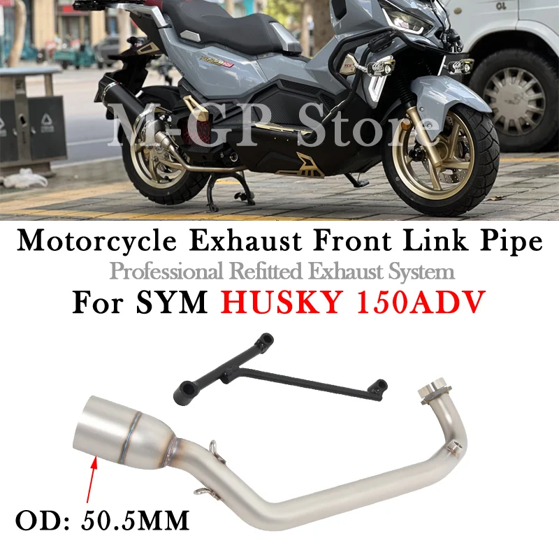 Slip On For SYM HUSKY150 HUSKY 150 ADV Adventure XS150T-12 Motorcycle Exhaust Modify 51MM Muffler Escape Moto Front Link Pipe