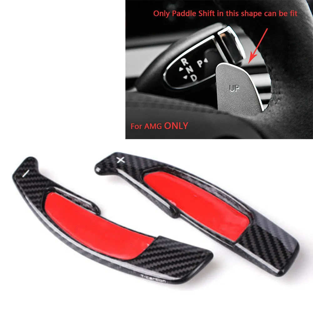 Carbon Fiber Car Steering Wheel Shifter Shift Paddle Extension For Mercedes-Benz C E G E S CLA CLS GLA Class SL63 G63 A45