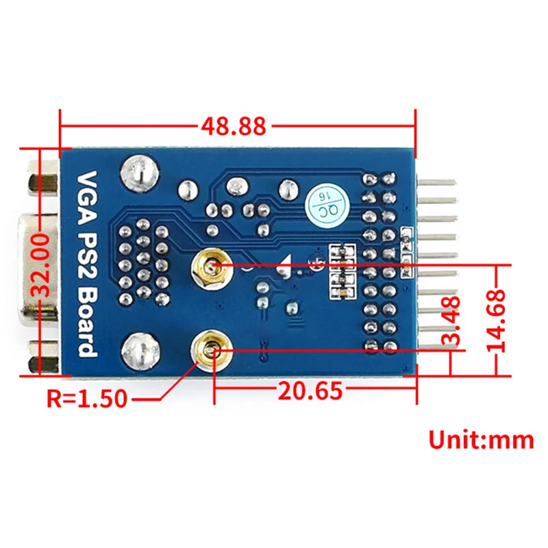 Модуль A93P VGA к PS2 Тестовый модуль VGA PS2 Плата адаптера Плата разработки