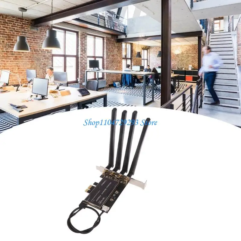 

Y2GD 1750mbps BM-9436 PCIE Wifi Adapter Double Bands 2.4Ghz/5Ghz for Laptop Gaming