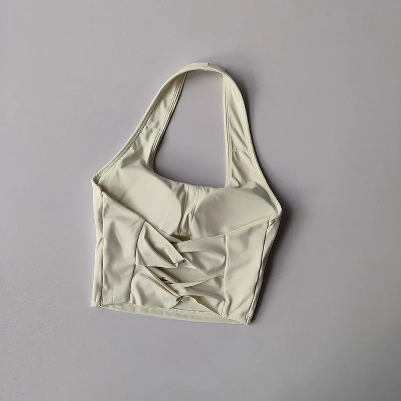 Sexy Neckholder-Sporttop für Damen, stoßfest, für Laufen, mit schönem Rückendesign, professioneller Pilates-Trainings-BH, Fitness-Yoga-Unterwäsche-Anzug – Detail 27