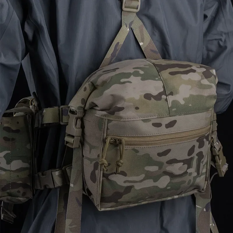 Tactical Chest Rig Harness with VE-86 Modular Storage Pouch Quick Access Open Pocket Design for Outdoor Hunting Hiking Gear