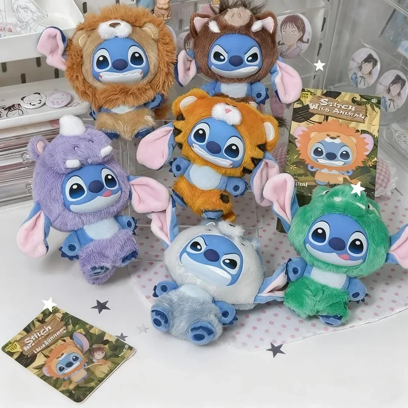 Disney STITCH Animal Series Anime bolsa de juguete de peluche colgante Linda muñeca de peluche misterio Kawaii STITCH regalo juguete sorpresa regalos de navidad