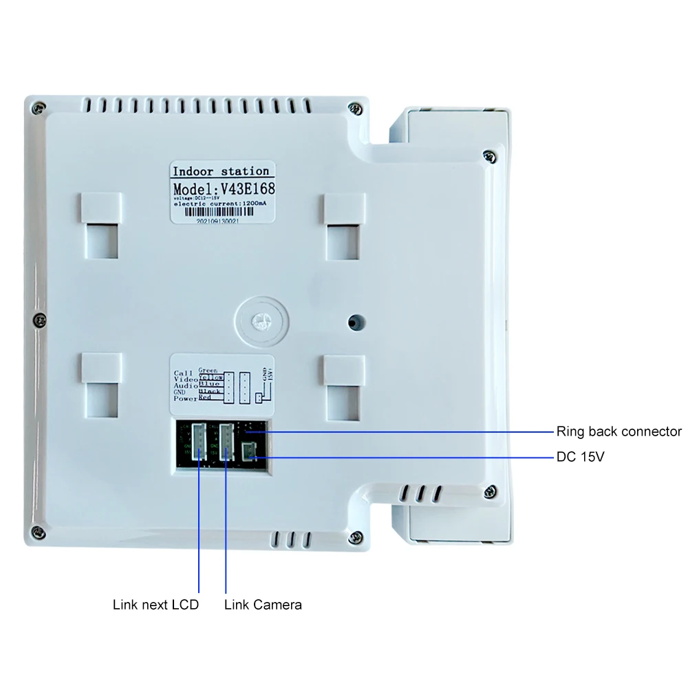 4.3inch LCD Screen Video Intercom Doorbell Telephone Video Entry Phone Metal Doorbell With RFID Card Unlock Function