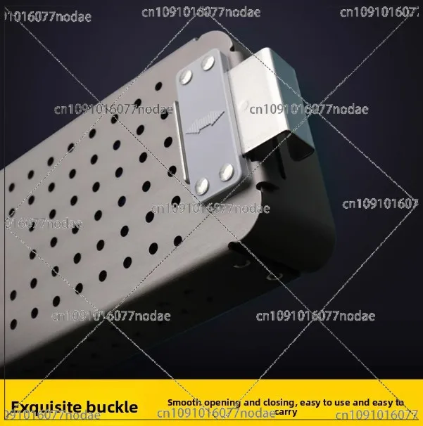 Reusable Aluminum alloy Large Laparoscopic Instruments Disinfection Box,Aluminum Sterilized Container,Sterilization Case