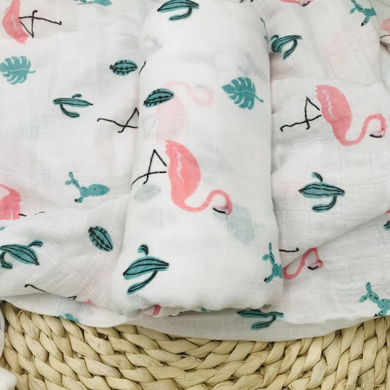 فلامنغو حمام الطفل شيالة أطفال الطفل بطانية من الموسلين قماط الوليد بطانية قماط تلقي بطانية للرضع حديثي الولادة #2