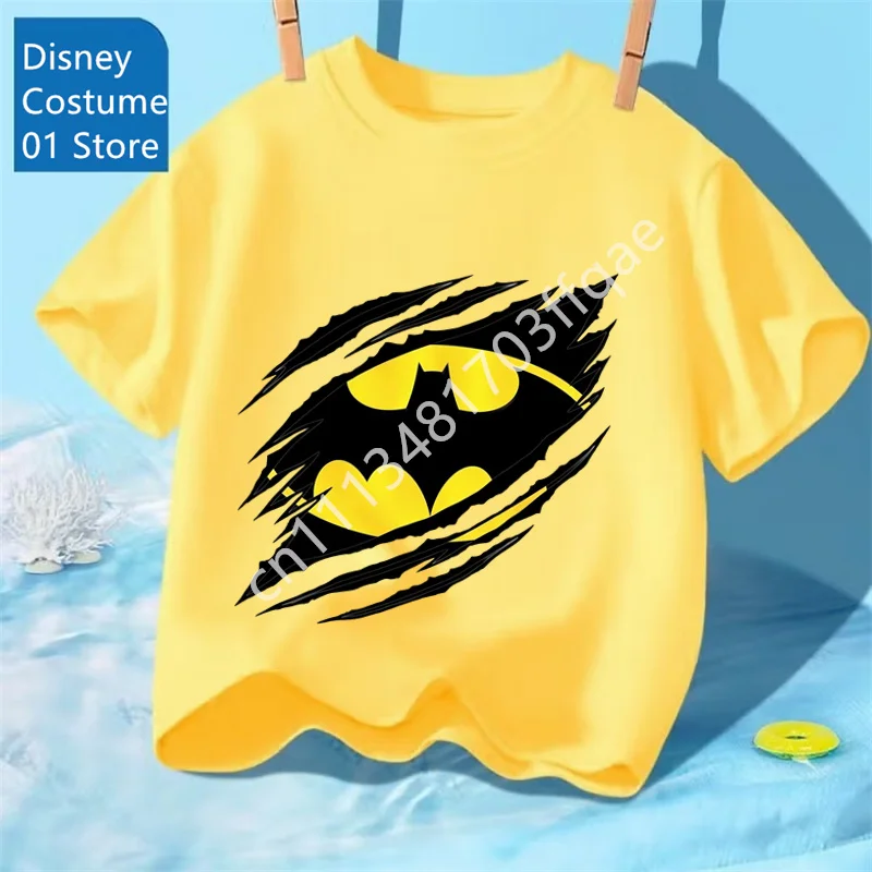 Camisetas divertidas de Batman Super Hero para niños, camisetas para fiesta de cumpleaños de bebés, camisetas para niños con ropa, camisetas de moda para niños