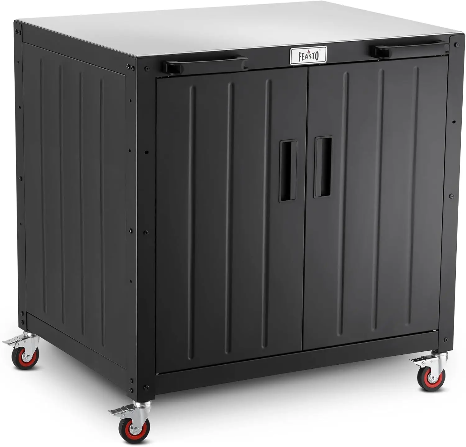 

Grill Table, Outdoor Bar Cart Grill Cart with Storage Cabinet,Modular Outdoor Kitchen Island, Outdoor Grill Station