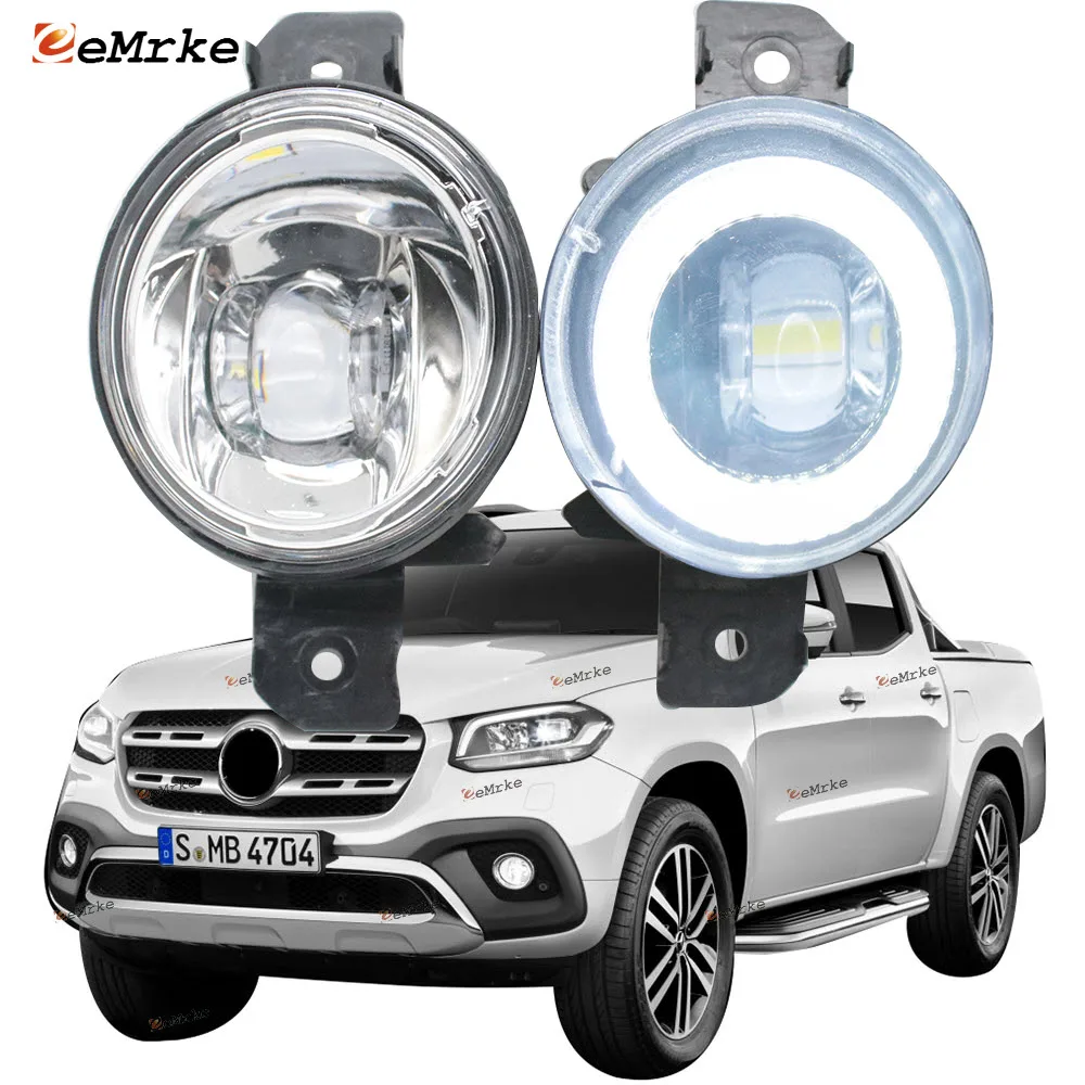 

LED Angel Eye Daytime Running Lights for Mercedes-Benz X-Class X200 X250 X350 470 W470 2017-2020 Fog Light Assembly with Lens