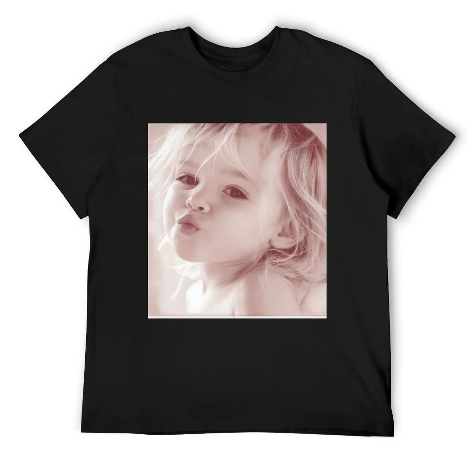 

Blonde girl blowing a kiss T-Shirt blanks vintage clothes customizeds mens designer clothes