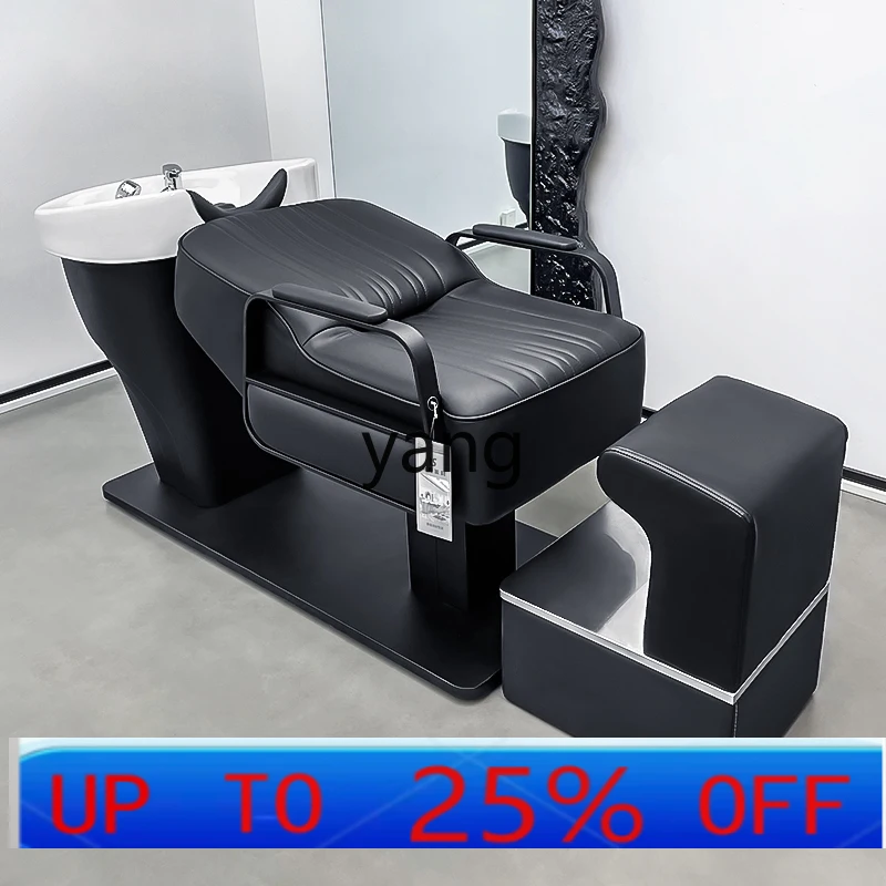

lmm haircut shampoo bed fashionable ceramic deep basin simple semi-lying flush bed high-end hair salon