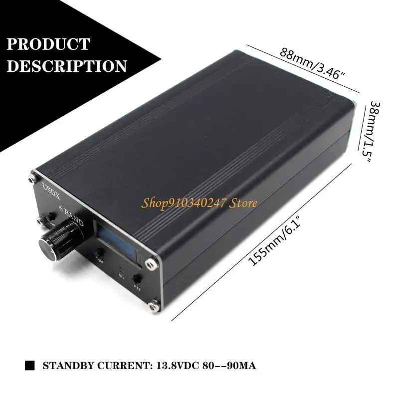 Q22A 6 полосовых приемопередатчиков для USDX 0,9 -дюймового OLED -дисплея 80/40/20/17/15/10M QRP SSB/CW HF Приемопередатчики 5W