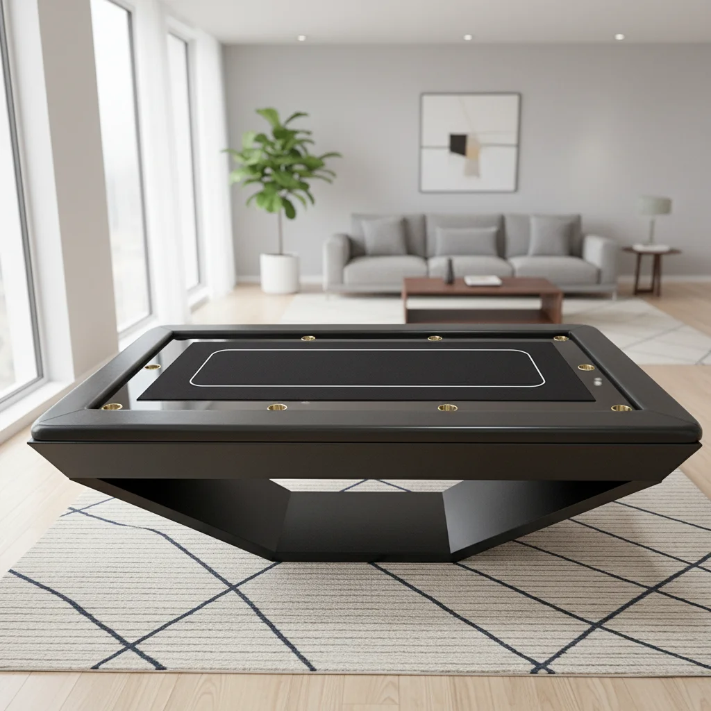 Texas Poker Table Luxury - Custom Wooden Led Poker Table 10 Players Pokertisch Pokertafel