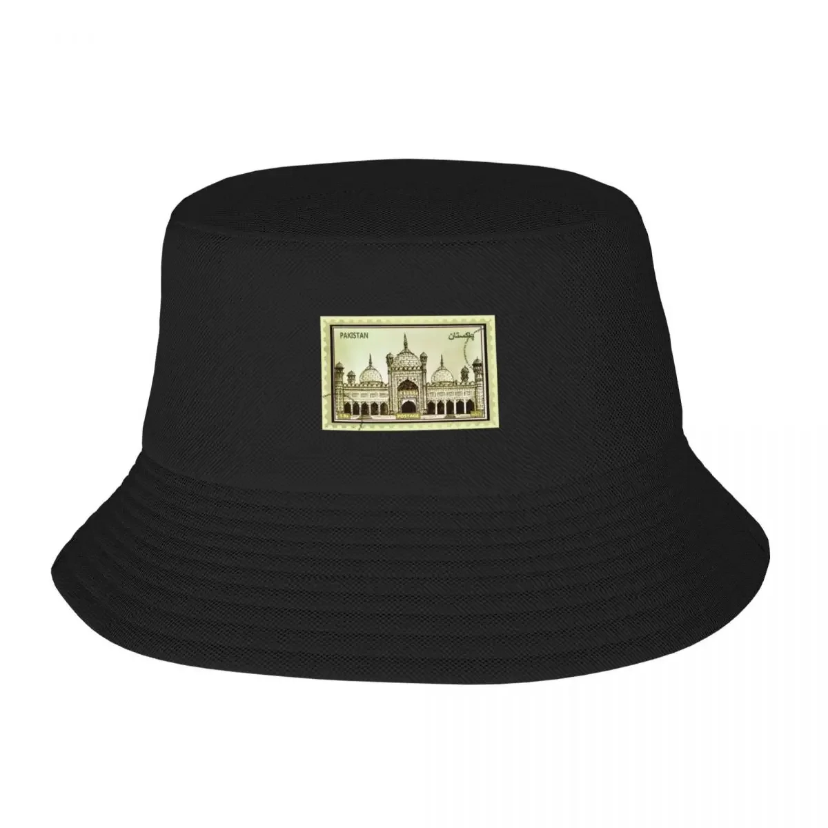 Badshahi masjid postage stamp Bucket Hat Luxury Brand Tactical Cap Women's Hats For The Sun Men's