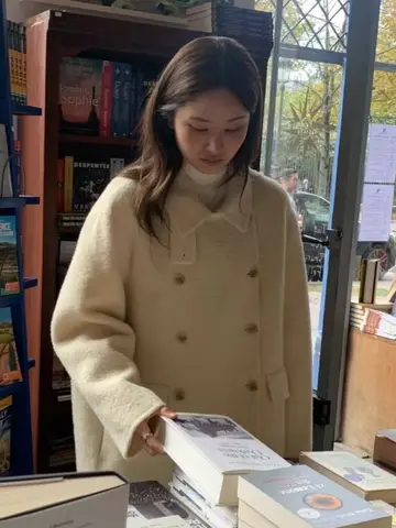 여성용 외투 여성용 코트 통근 스타일 한국 스타일 중간 길이 울 중간 길이 카라 여성용 따뜻함 외투 코트 외투