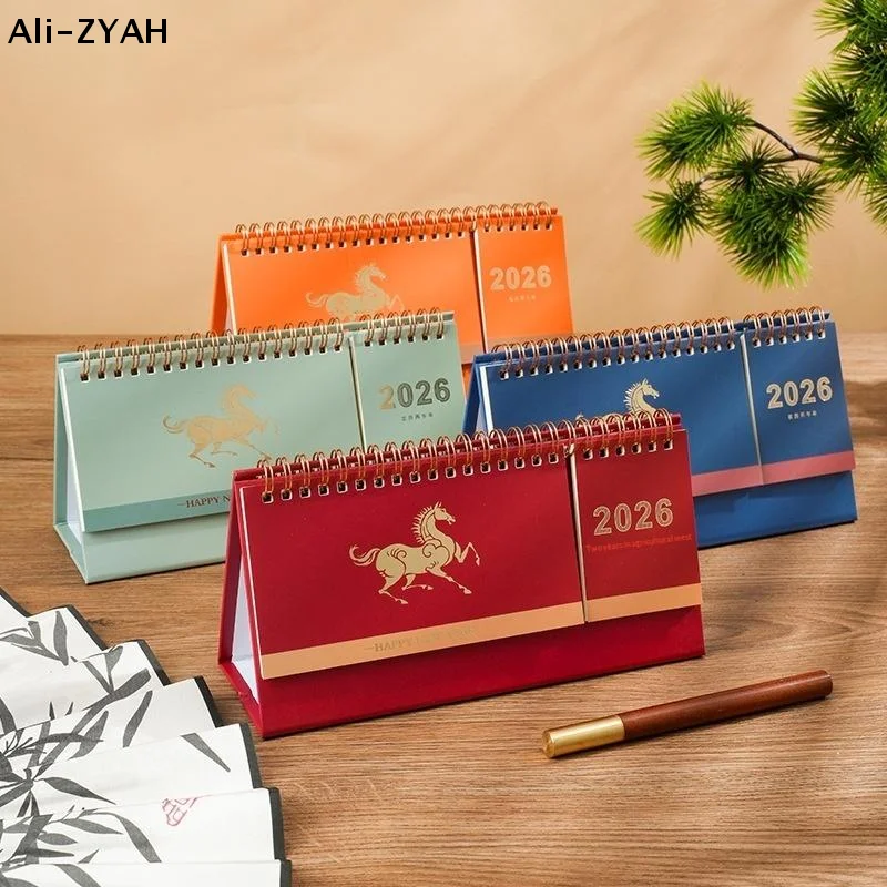 

Writeable Memo Standing 2026 Desktop Desk Calendar Portable Foldable Table Calendar Academic Planner Table Decorations