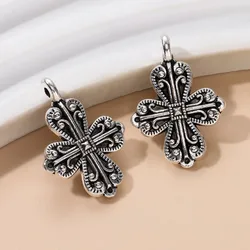 10pcs New Cross Alloy Charms Religious Patterned Pendants For Making DIY Handmade Jewelry Accessories Necklace