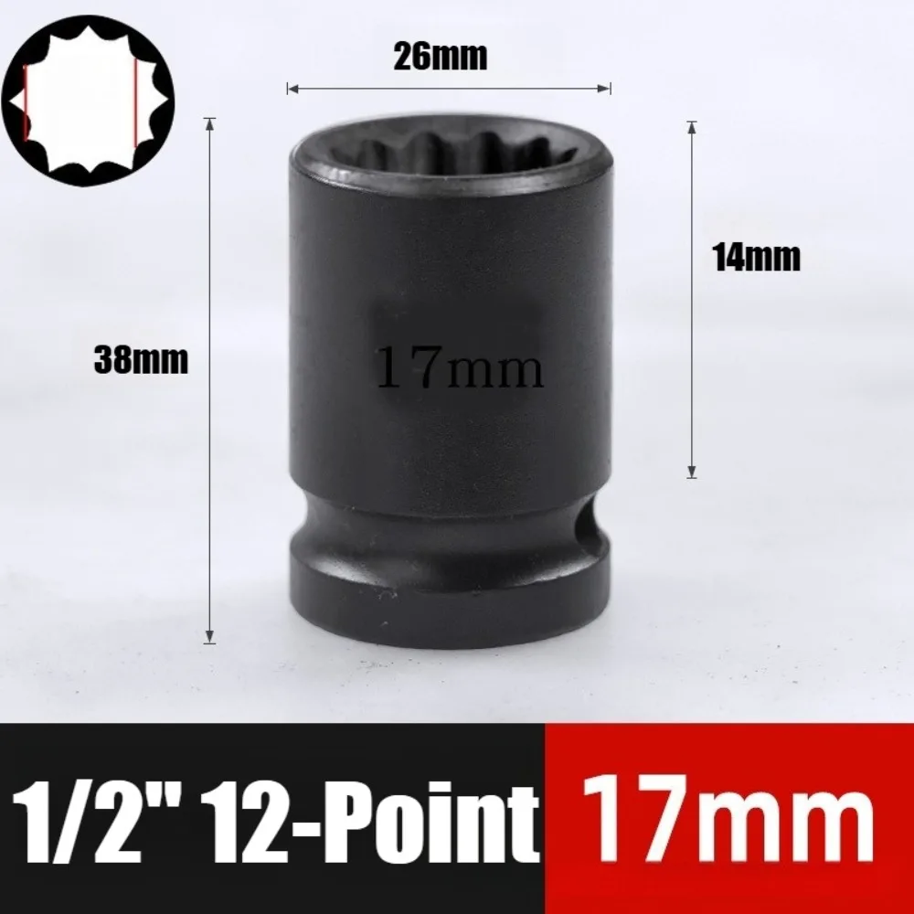 8-46mm 1/2" Dr. Hochleistungs-Schlagschraubersatz 12-Punkt Metrisch CR-MO 1/2-Zoll Antrieb Spindelachsen-Mutter Schlagschraubersatz – Detail 3