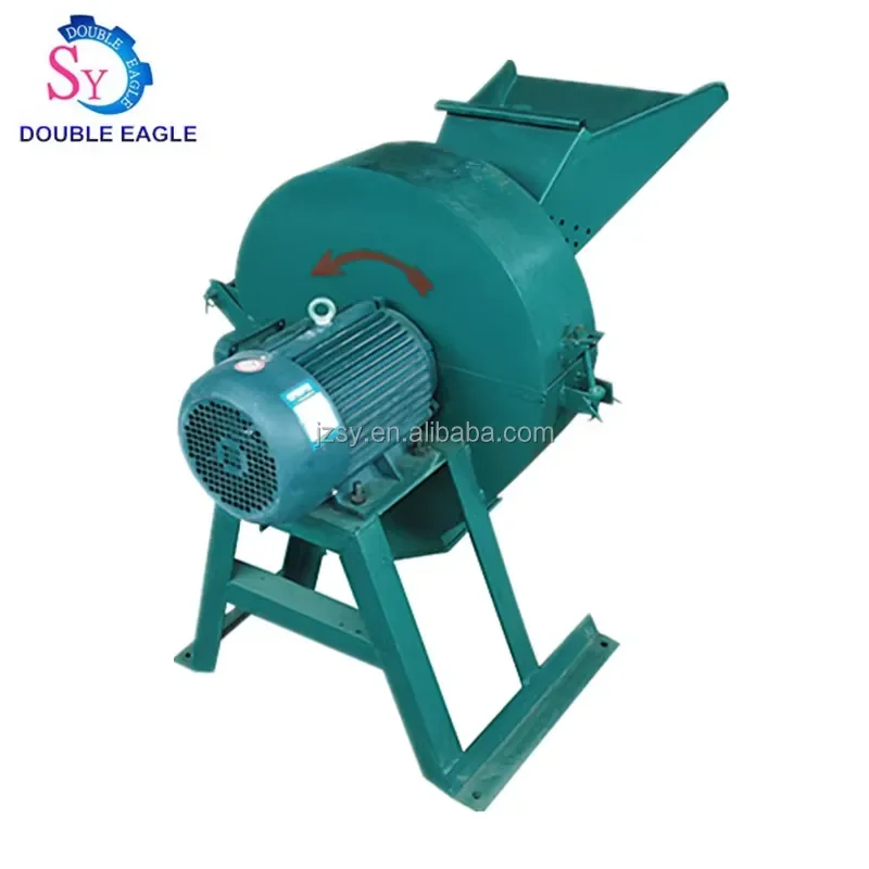 Small Direct Cutting Knife Hammer Animal Husbandry Feed Grinding Miller Multifunction Maize Straw Grain Mill Crushing Machine
