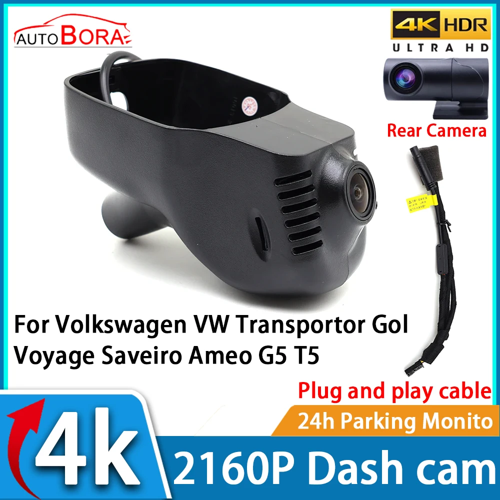 

Car Video Recorder Night Vision UHD 4K 2160P DVR Dash Cam for Volkswagen VW Transportor Gol Voyage Saveiro Ameo G5 T5