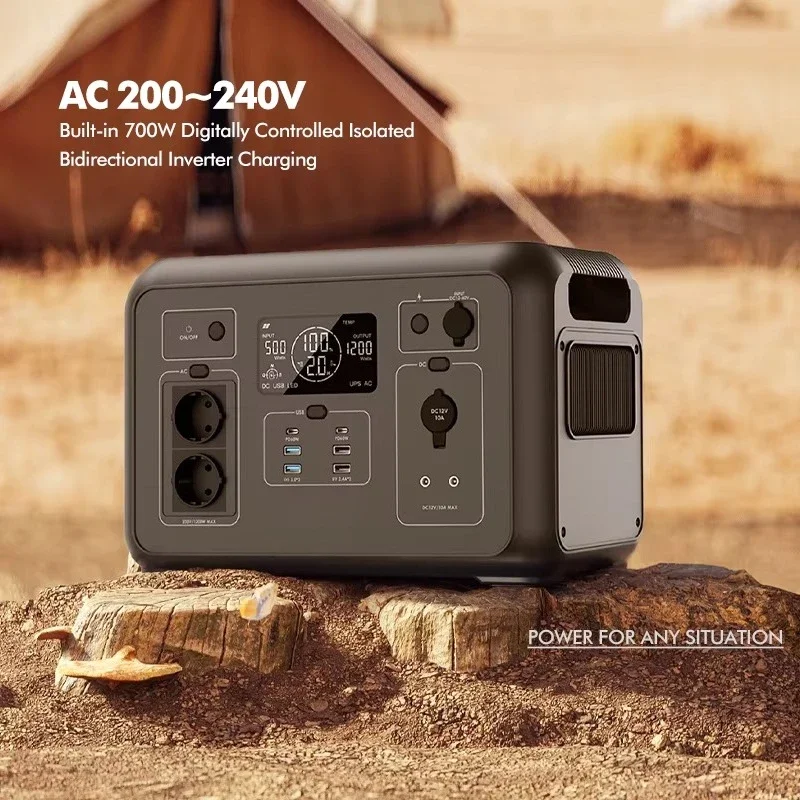 New 600W outdoor mobile power supply, with solar panels, energy storage emergency power supply large capacity, suitable camping