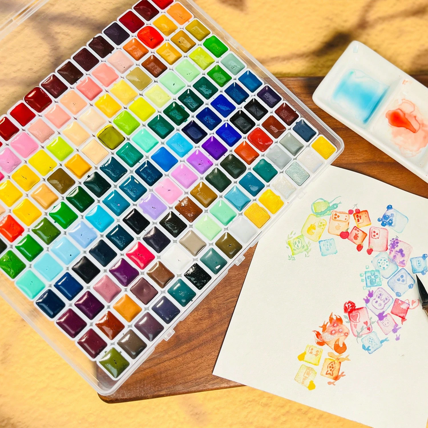 180-Color 150-Color 98-Color 60-Color Solid Watercolor Painting Set For Art Creation And Painting Pigments