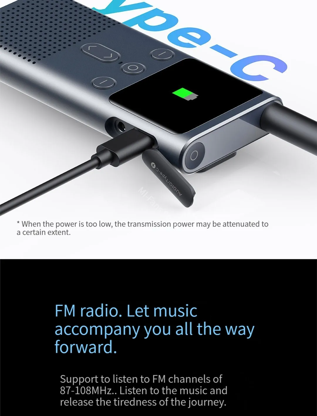 Walkie Talkie MIJIA 2S con Pantalla a Color de 1.77'', Potencia de 4W, 120 Horas de Autonomía, Modo Dual, Distancia de L