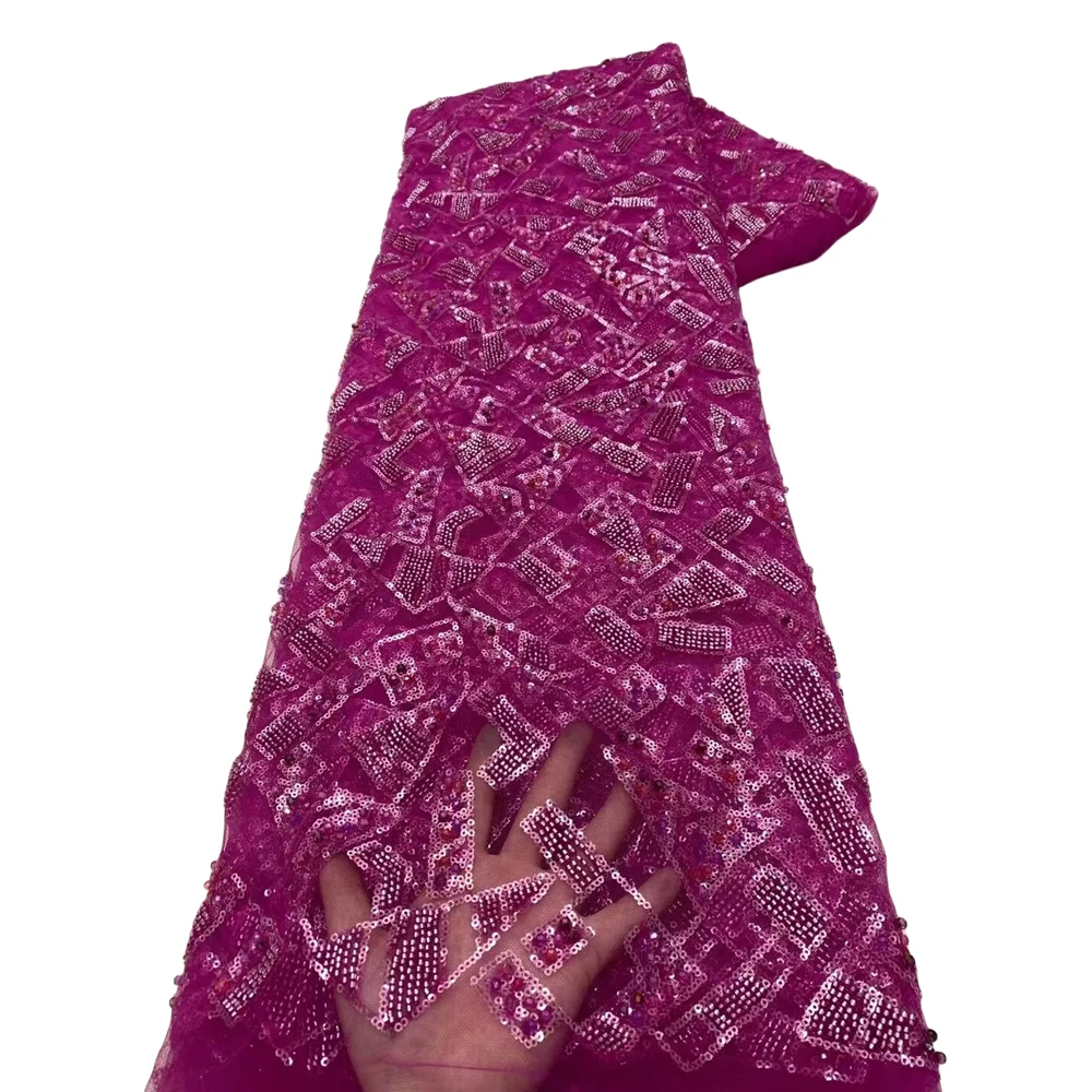 

Африканская ткань из бисера, вышивка блестками, французский тюль, сетчатая кружевная ткань для свадьбы, роскошная мода, искусственная кожа