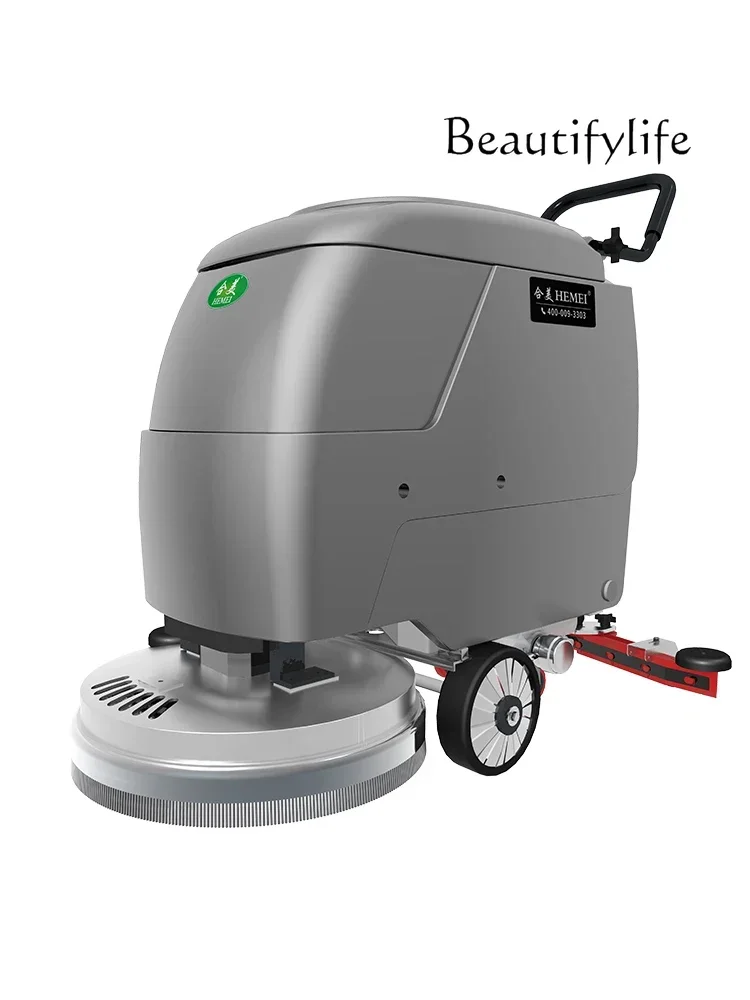 

Industrial washing machine Commercial mopping machine Factory suction and tow integrated hand-push washing truck