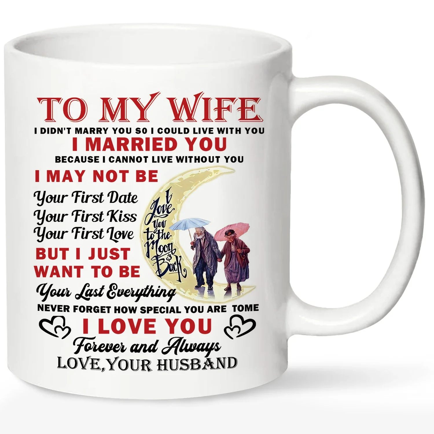 1pc,To My Wife Coffee Mug,Ceramic Cup, Romantic Anniversary & Birthday Gifts for Wife From Husband, 320ML