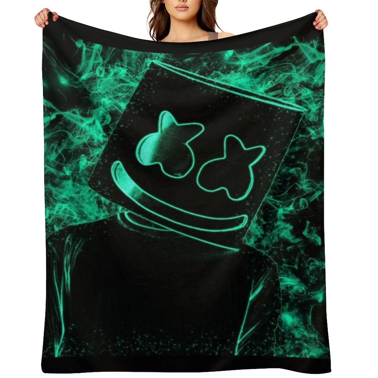 

marshmello #21 Throw Blanket Hairy Bed linens Flannel Luxury Designer Blankets