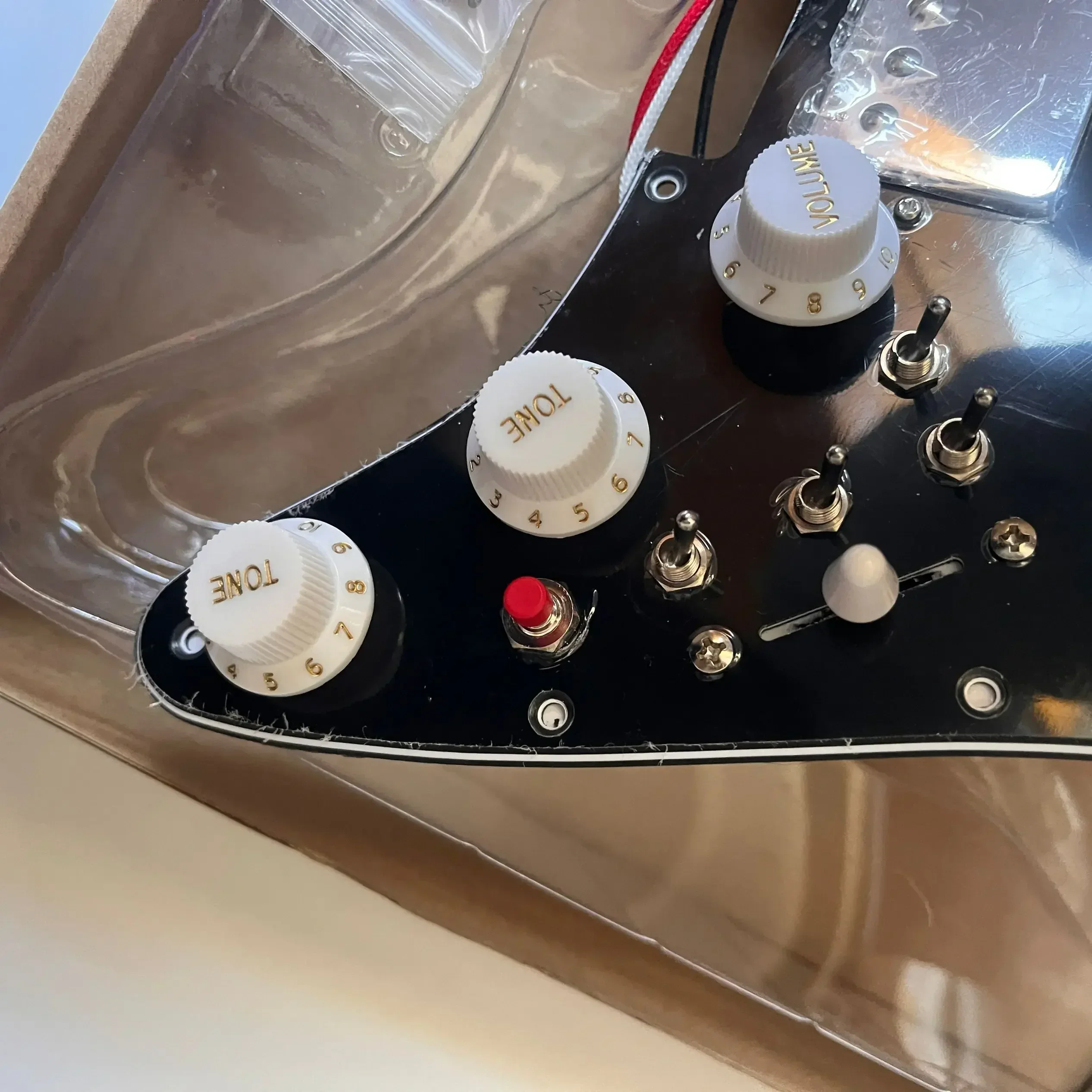 Guitar HHH Prewired Loaded ST Pickguard with Humbucker Alnico V Humbucker Pickups Coil Split Switch Set for ST Electric Guitar view 4