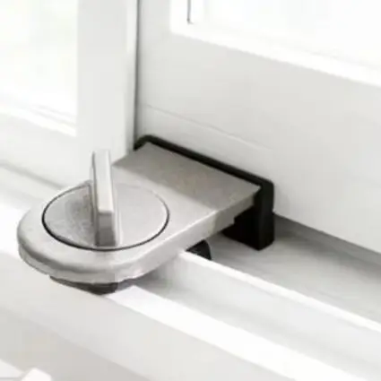 4 Pack Adjustable Sliding Window Lock No Drill Installation Child Pet Safety Stopper Fits 1-28mm Rails Home Security Device