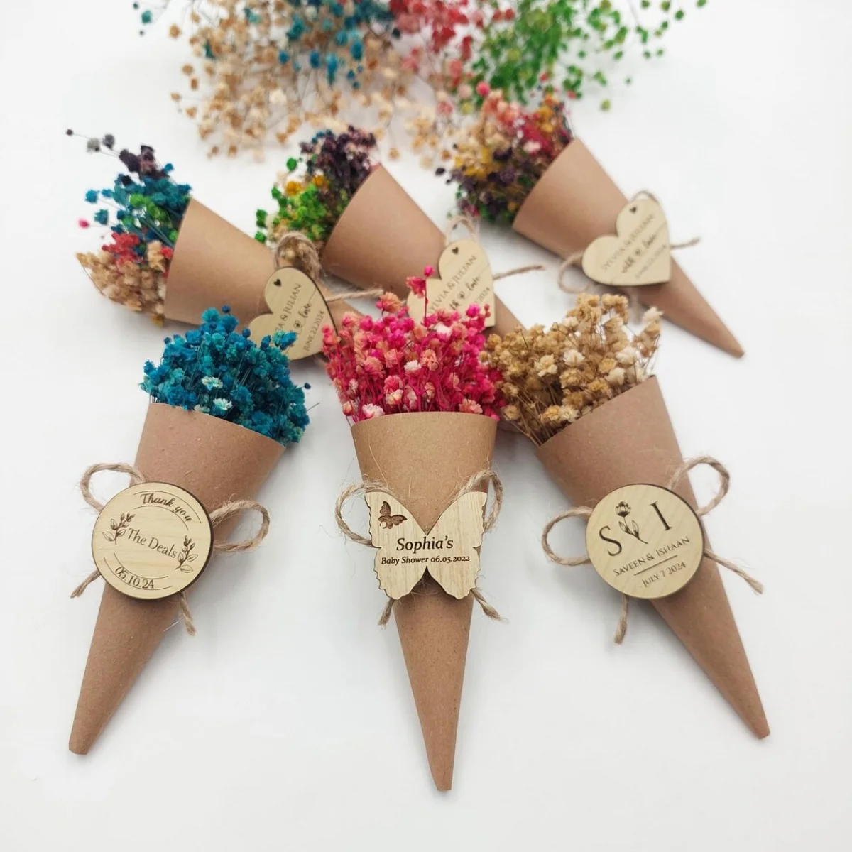 

Красочный букет из сушеных цветов сувениры мини, Персонализированный магнитный букет, букет в стиле бохо, сувениры для гостей, Магнитные сувениры, ми