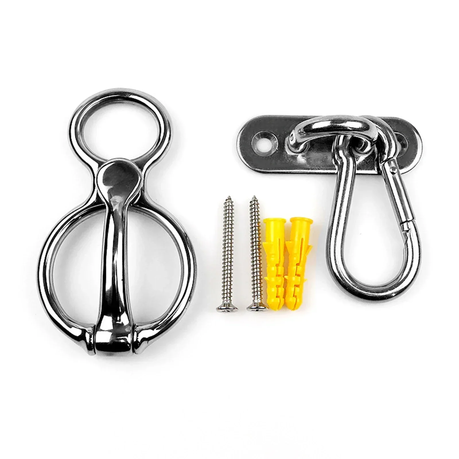 1 Kit de anillo de amarre para caballos, anillo magnético de acero inoxidable para amarre de caballos, dispositivo de liberación de cuerda cruzada segura, accesorios de soporte para caballos de entrenamiento