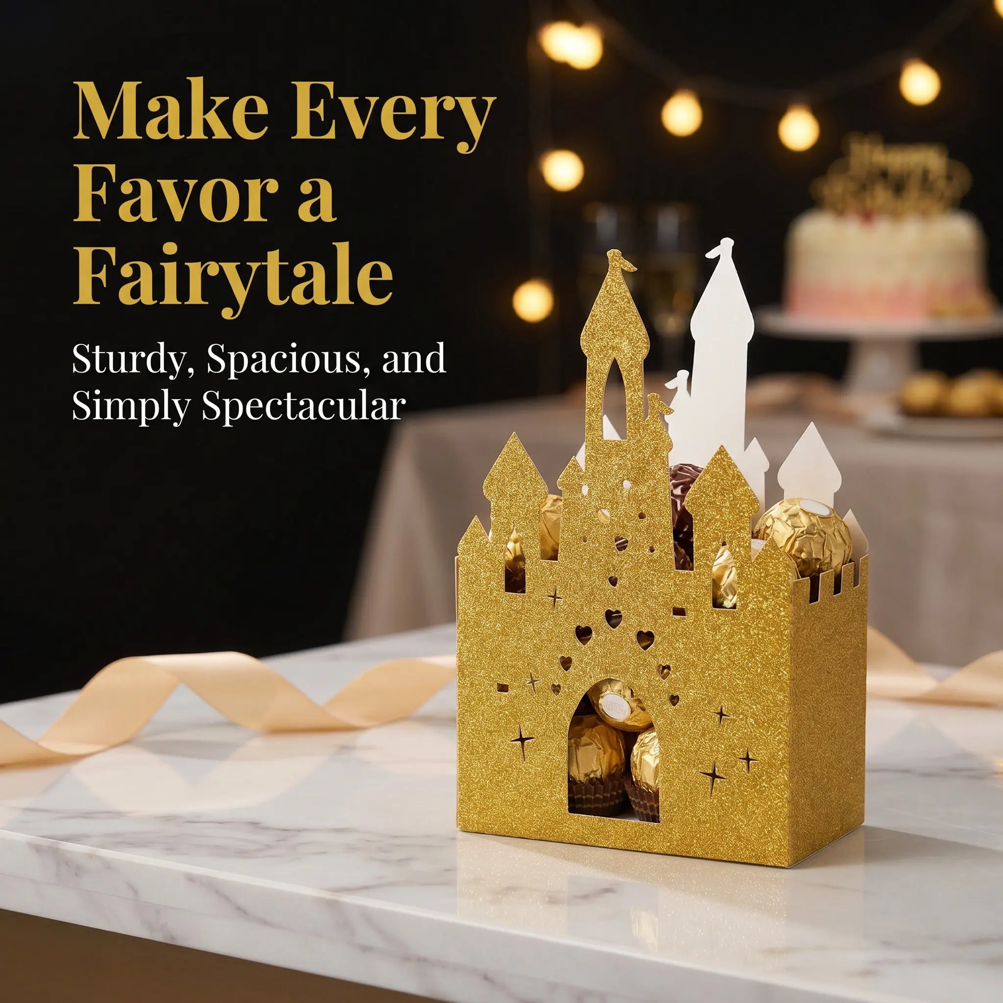 22 Pcs Candy Party Treat Boxes Goodie Castle for Gift Packaging Favor Container