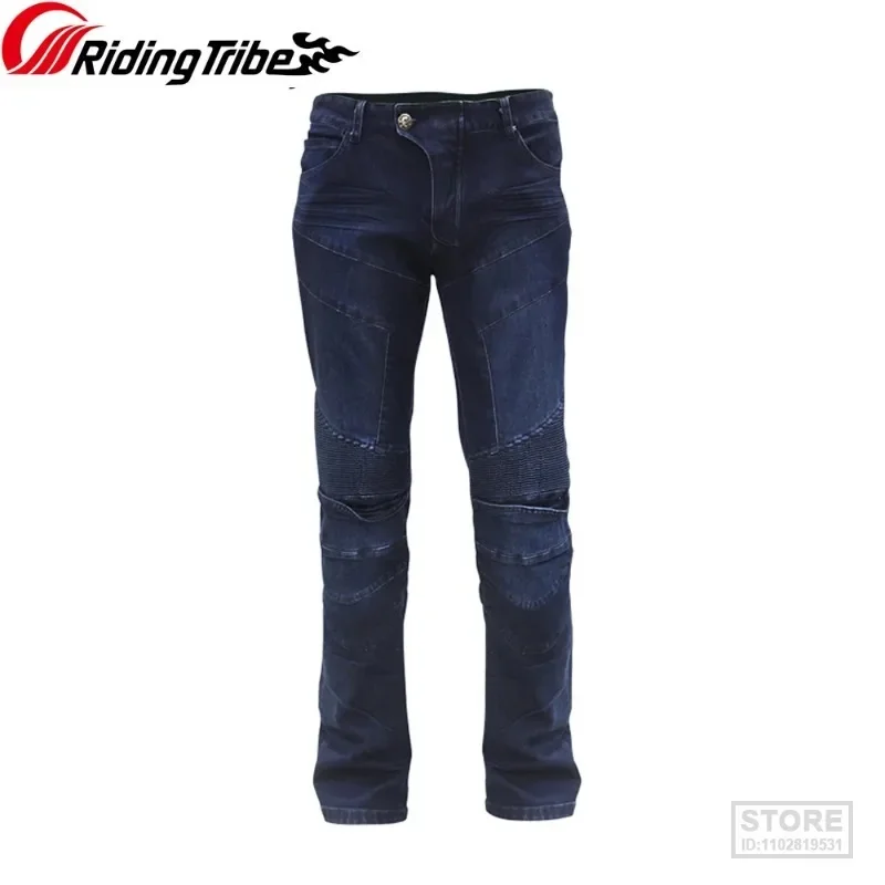 

Men Motorcycle Pants Motocross Off-road Racing Rider Jeans Riding Breathable Trousers with Kneepads Protective Clothing HP-03