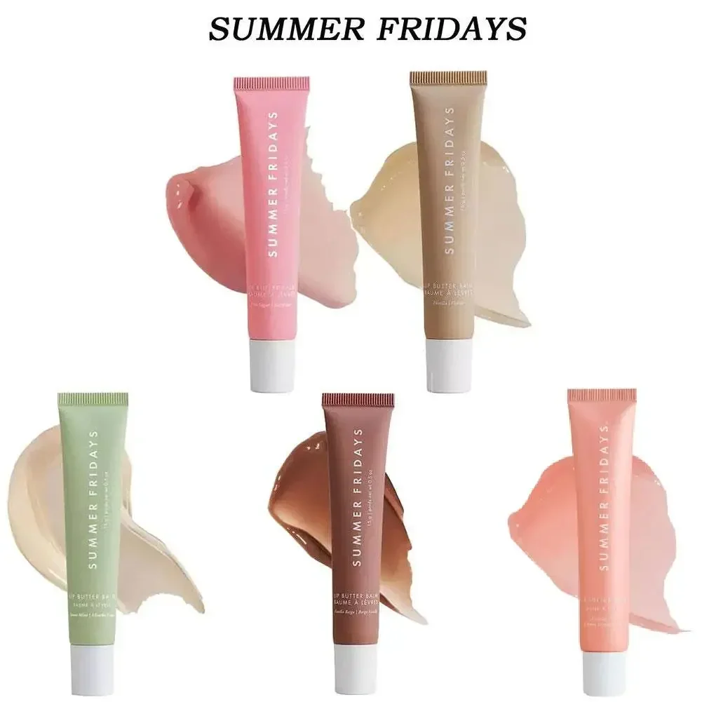 Summer Fridays 9 Kinds Lip Balm Moisturizing Smooth Soft Lips Cosmetics Sugar Vanilla Beige Sweet Mint Makeup Lip Care 15ML