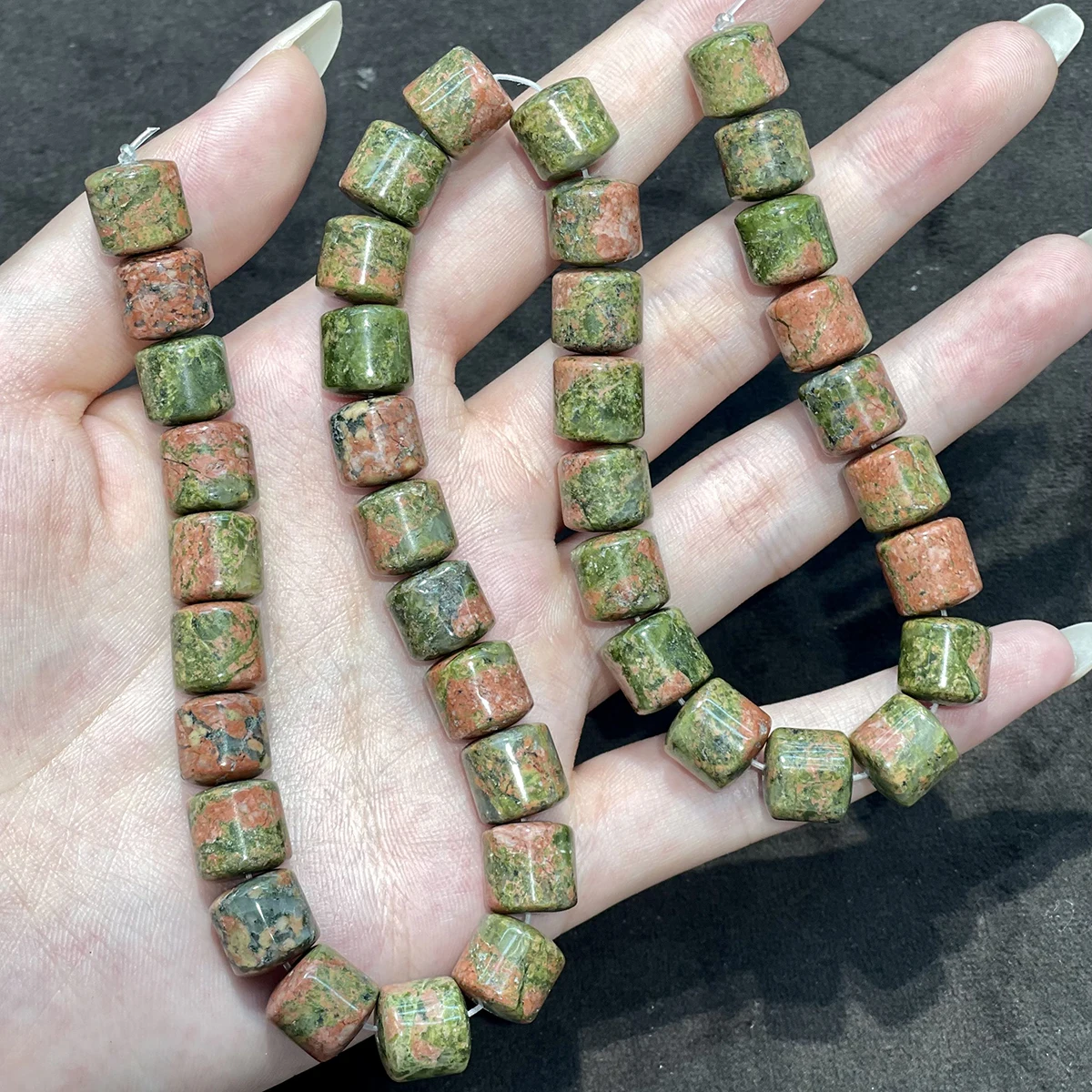 40 Stück 10mm Halbfertige Fassförmige Perlen Natürliche Kristallperlen für Schmuckherstellung DIY Halsketten Armbänder und Accessoires – Detail 22
