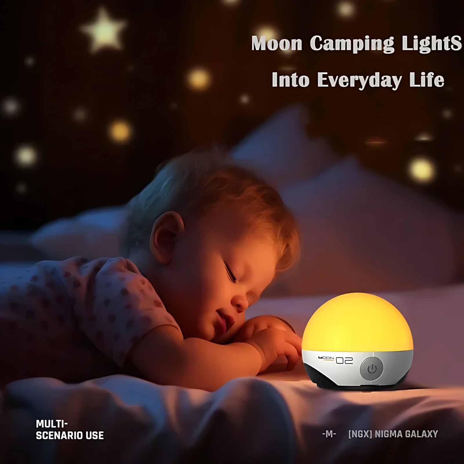 مصباح تخييم محمول RGB 5200 مللي أمبير - قاعدة مغناطيسية، تحكم منزلق بالألوان، شحن نوع-C مقاوم للماء للتخييم/المشي/المنزل