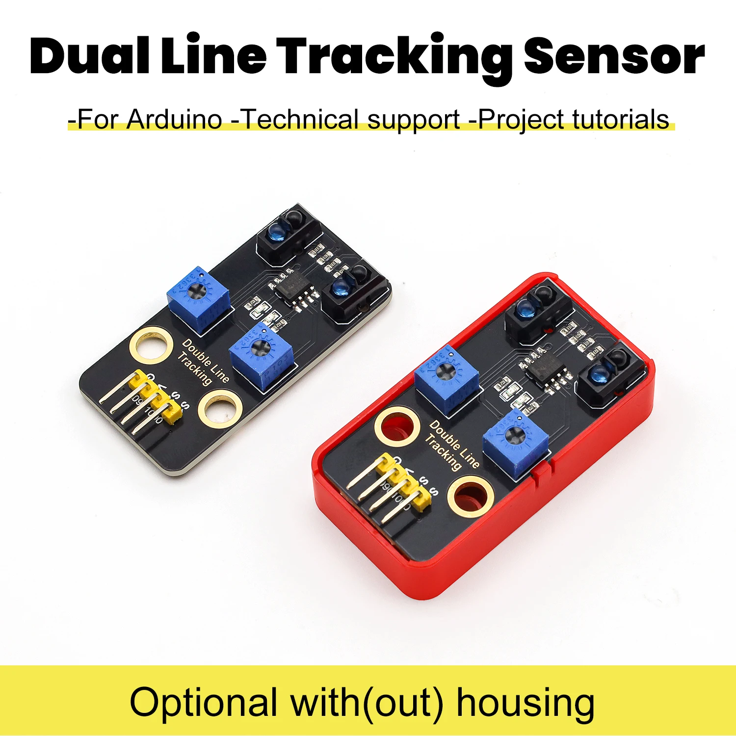 Dual Line Tracking Sensor Module 2-Way Tracking Line Sensor For Arduino Robot Projects Compatible With Lego Blocks