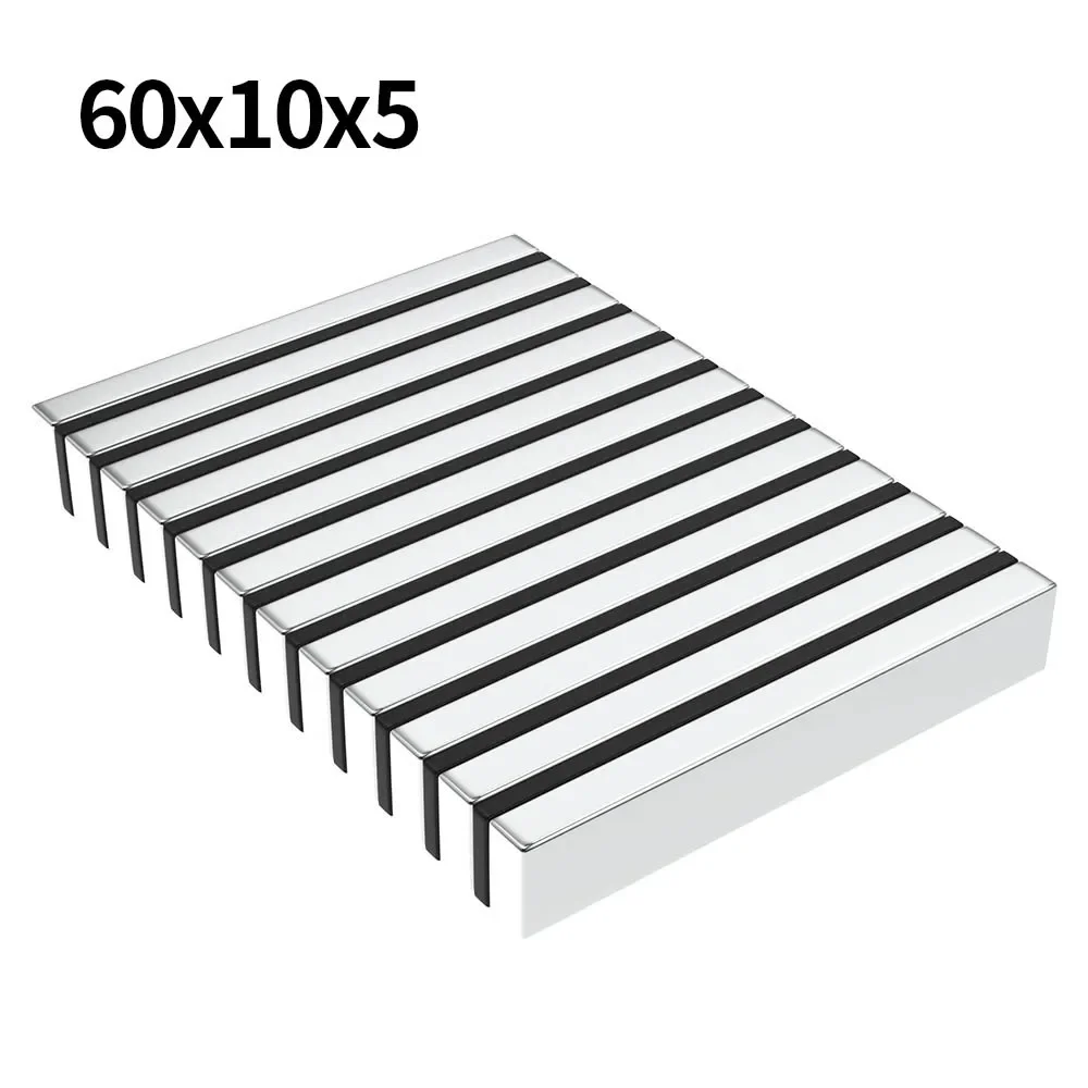 

N35 Super Strong Neodymium Magnet Block NdfeB Powerful Permanent Magnetic imanes Refrigerator Magnets 60x10x5mm