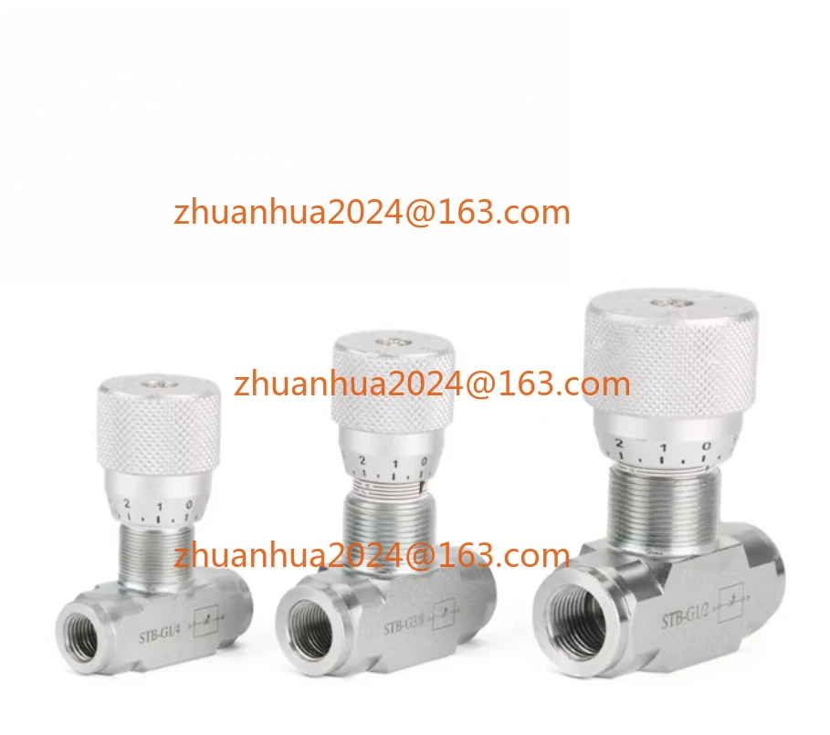 STB Series Hydraulic Flow Control Valve Throttle Valve G1/4 G3/8 G1/2 G3/4 G1 Thread Adjustable Speed Regulating Valve