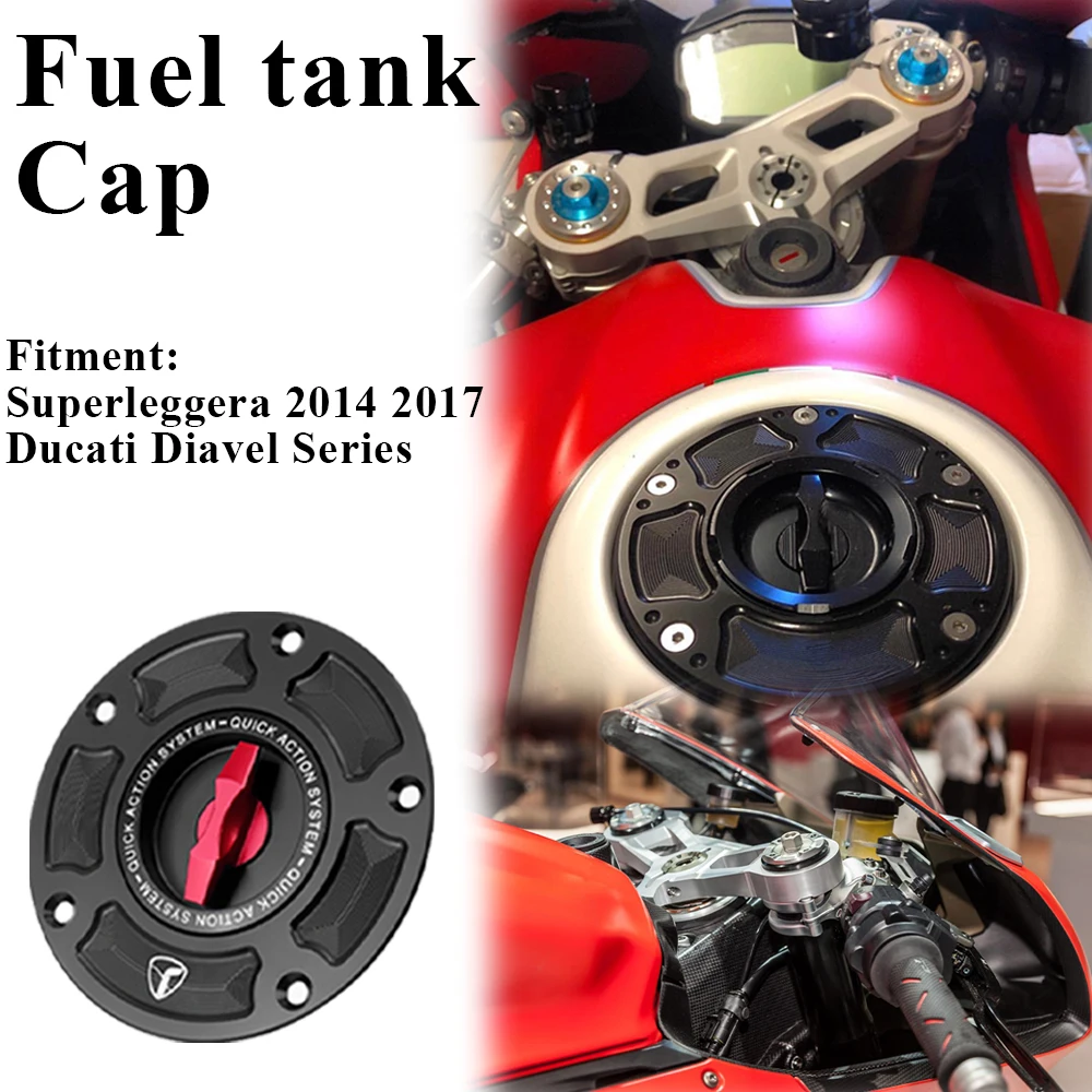 For Ducati Superleggera 2014 Diavel AMG/CARBON/CROMO Series Motorcycle CNC Accessories Fuel Tank Cap Cover