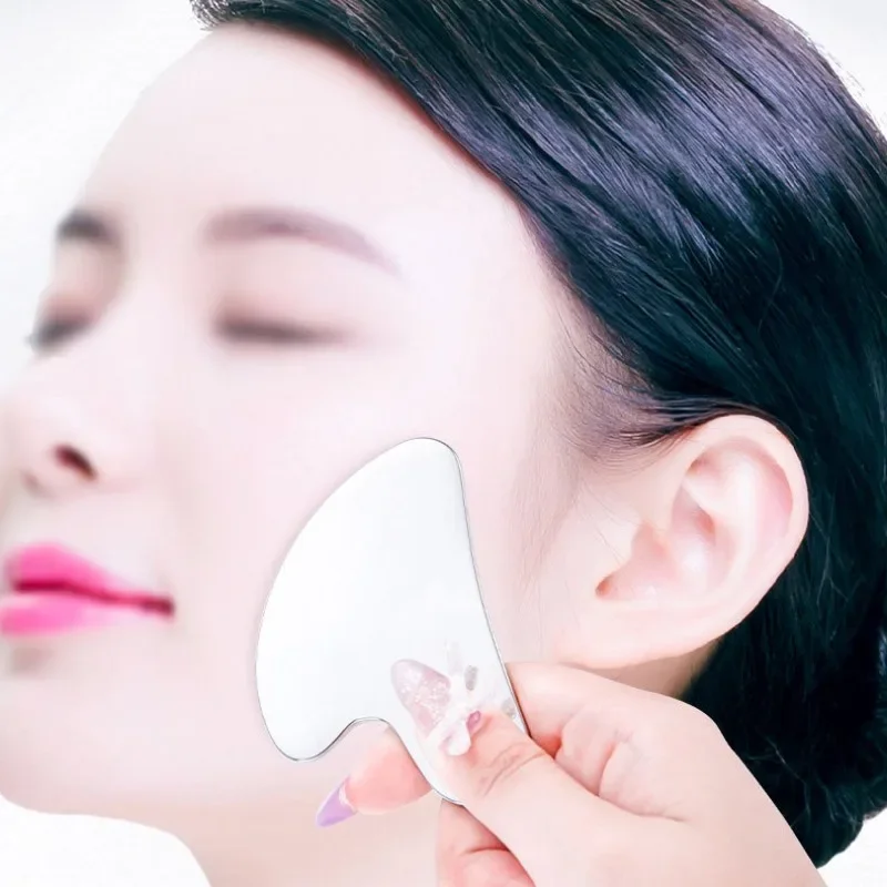 Foundation Shovel Color Bar Stainless Steel Liquid Foundation Gua Sha Scraper Facial Bodymassage Scraping Board Plate Makeup